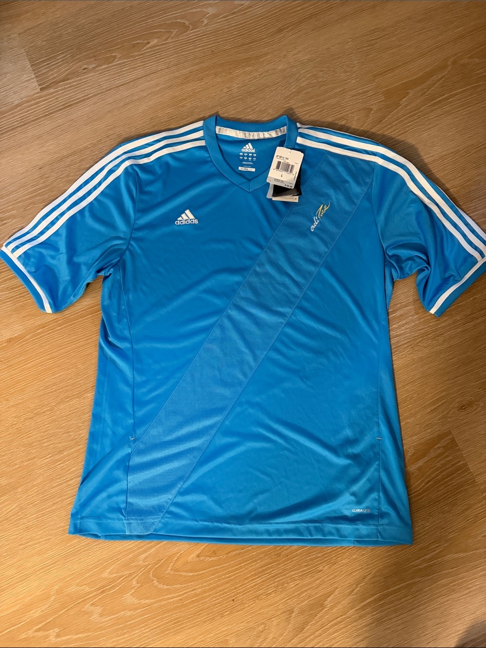 New adidas Men’s Blue Performance Soccer Jersey